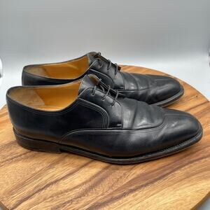 a. Testoni Oxfords Mens Size 13 M Black Leather Split Toe Dress Shoes